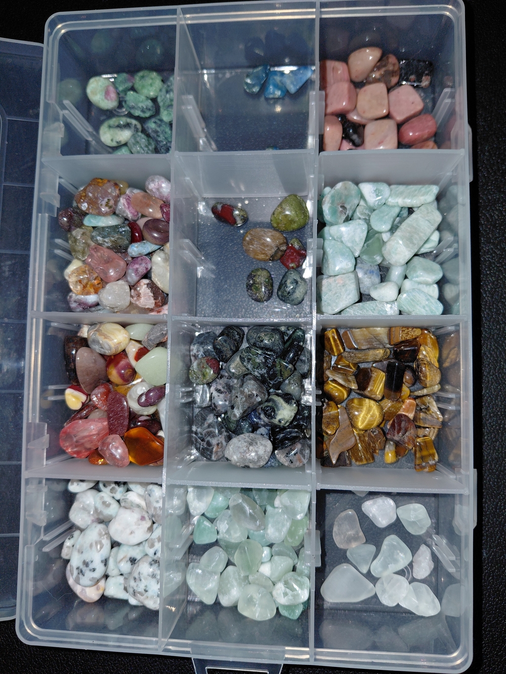 3 TRAYS OF CRYSTAL TUMBLES Small To Medium Size